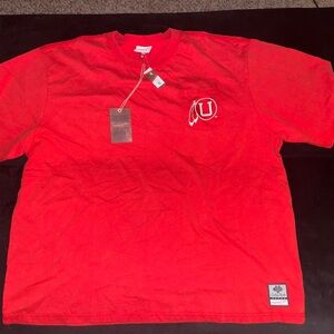 Men's Red Utah Utes Vintage Logo Fade Away Premium Pocket T-Shirt Sz XXXL